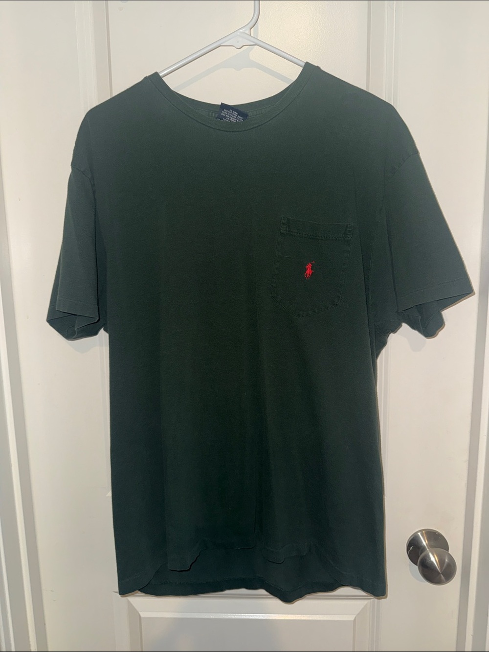 Polo by Ralph Lauren Forest Green Pocket Tee with Red Pony